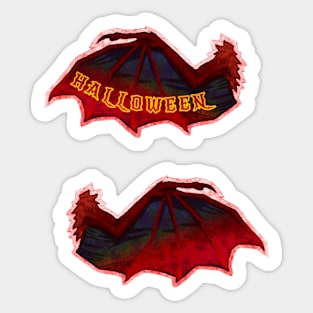 Halloween Vampire Bat Wing Pack Sticker